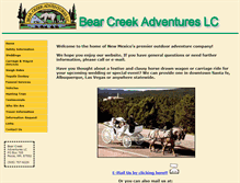 Tablet Screenshot of bearcreekadventures.com